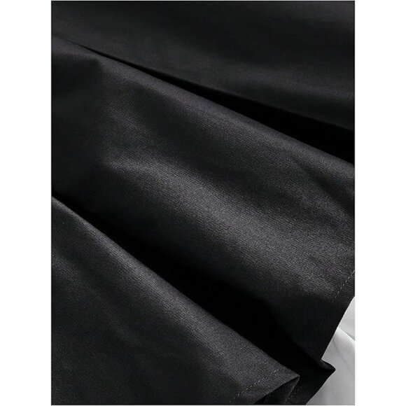 Women's Color Block High Waisted Skirt Double Layer Pleated Y2k Mini Skirts XS b - Picture 4 of 7